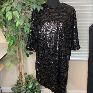 Black Sequins Dress
